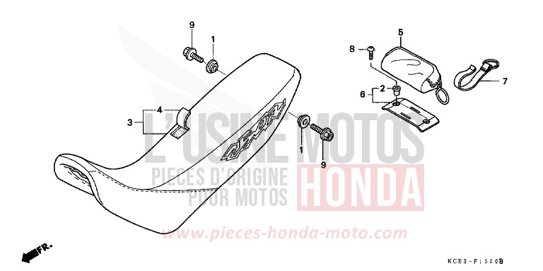 SIEGE de XR250R FIGHTING RED (R134) 2000
