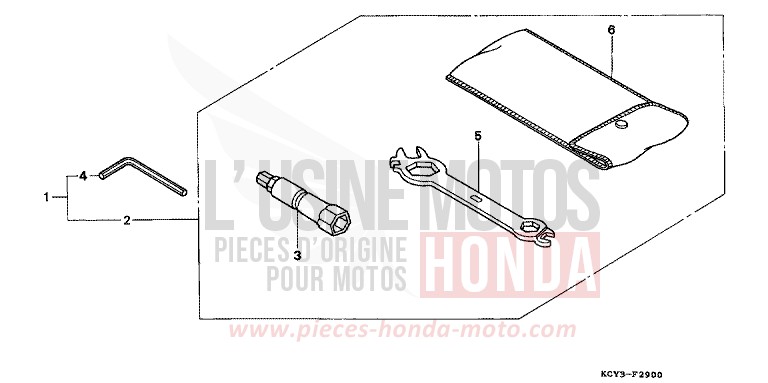 OUTILS de XR400R FIGHTING RED (R134) 2001