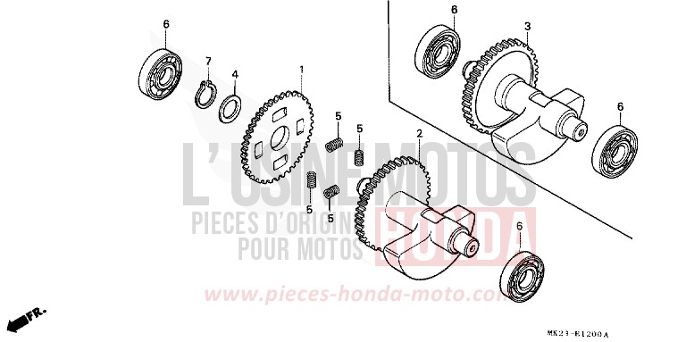 BALANCIER de XR600R SHASTA WHITE (NH138H) de 1992