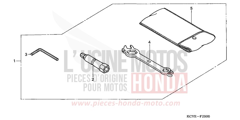 OUTILS de XR400R FIGHTING RED (R134) 2004