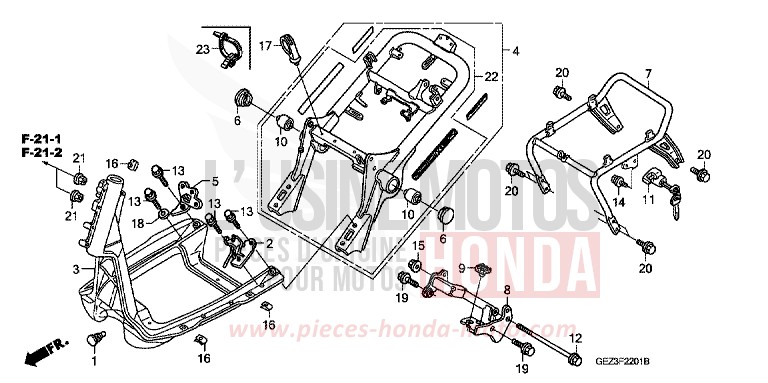 CARROSSERIE DE CHASSIS (NPS505/6/8/9) de Zoomer NOIR (NH1) 2006