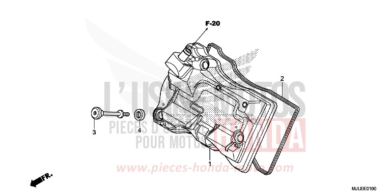 COUVERCLE DE CULASSE de NC750SA CANDY ARCADIAN RED (R305) de 2014