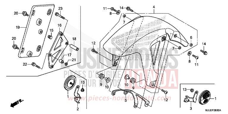 AILE AVANT de NC750SA GRAPHITE BLACK (NHB01) 2014