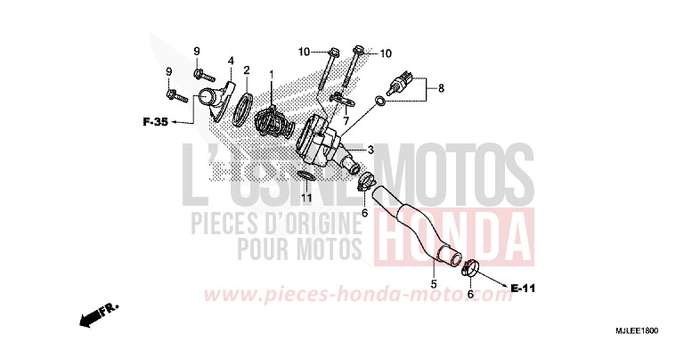 THERMOSTAT de NC750SA MAT PEARL GLARE WHITE (NHB54) 2014