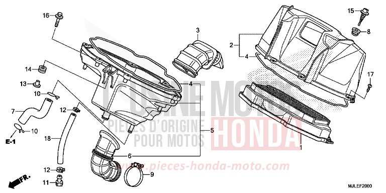 FILTRE A AIR de NC750SA SEAL SILVER METALLIC (NHA14) 2014