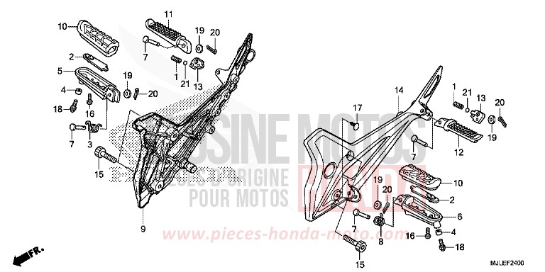 MARCHE de NC750SA SEAL SILVER METALLIC (NHA14) 2014