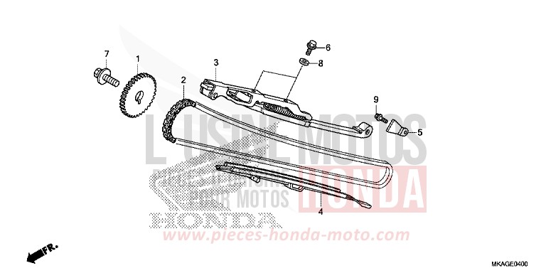 CHAINE A CAMES/TENDEUR de NC750S GRAPHITE BLACK (NHB01N) de 2018