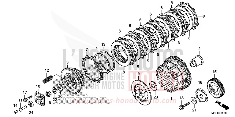 EMBRAYAGE (NC750SA) de NC750S GRAPHITE BLACK (NHB01N) de 2019