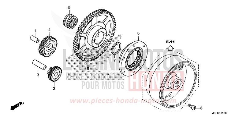 EMBRAYAGE DE DEMARRAGE de NC750S GRAPHITE BLACK (NHB01N) 2019