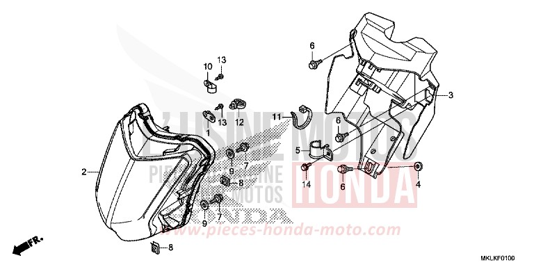 PROJECTEUR de NC750S GRAPHITE BLACK (NHB01N) 2019