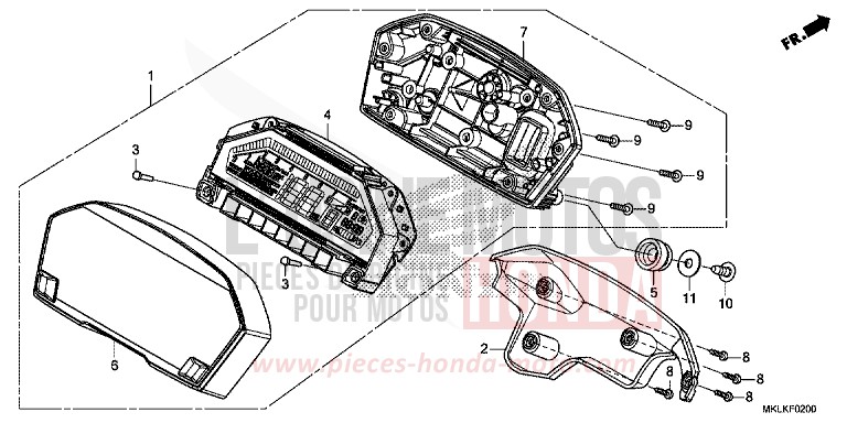 COMPTEUR de NC750S GRAPHITE BLACK (NHB01N) 2019