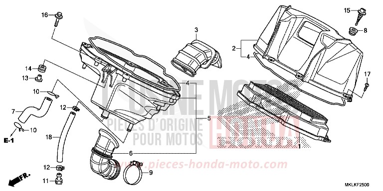 FILTRE A AIR de NC750S GRAPHITE BLACK (NHB01N) 2019