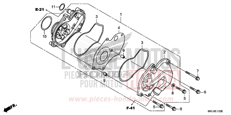 POMPE A EAU de NC750S GRAPHITE BLACK (NHB01H) de 2019