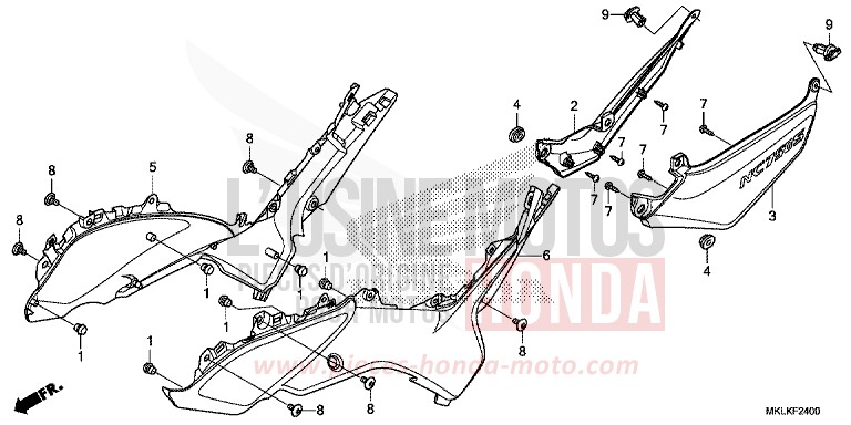 COUVERCLE LATERAL de NC750S GRAPHITE BLACK (NHB01H) 2019