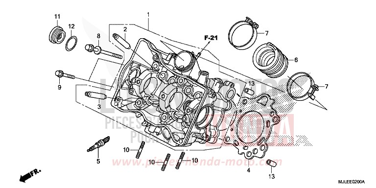 CULASSE de NC750SD MAT PEARL GLARE WHITE (NHB54) de 2014