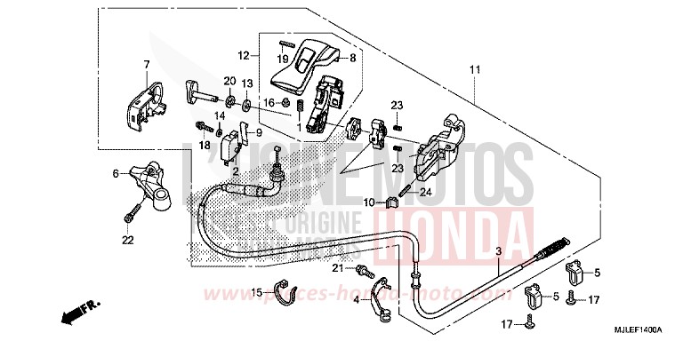LEVIER DE STATIONNEMENT de NC750SD CANDY ARCADIAN RED (R305) 2014