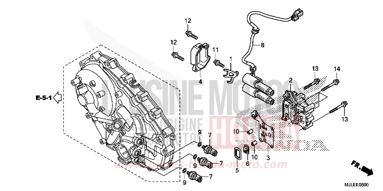 SOLENOIDE LINEAIRE de NC750SD SEAL SILVER METALLIC (NHA14) 2014