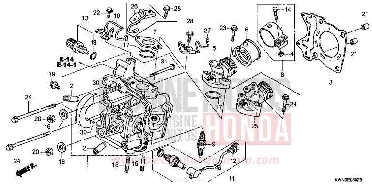 CULASSE de PCX ASTEROID BLACK METALLIC (NHA35) de 2011