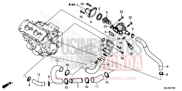 THERMOSTAT de CB1000R CANDY CHROMOSPHERE RED (R381) 2018