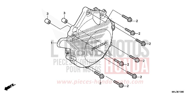 COUVERCLE DE GENERATEUR C.A. de CB1000R GRAPHITE BLACK (NHB01) 2018
