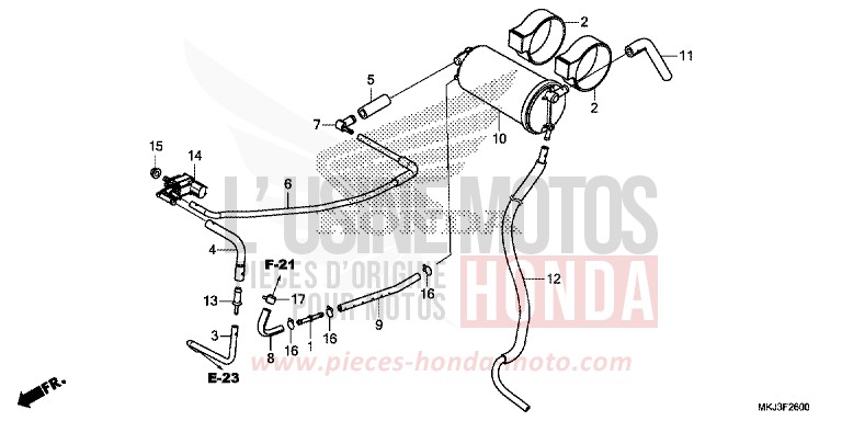 CUVETTE de CB1000R GRAPHITE BLACK (NHB01) 2018