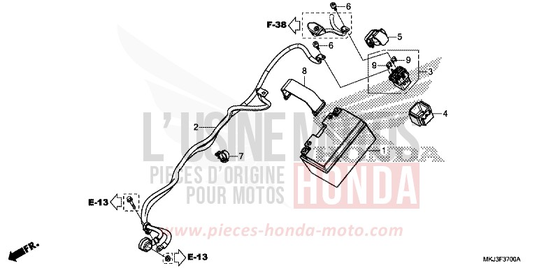 BATTERIE de CB1000R GRAPHITE BLACK (NHB01) 2018