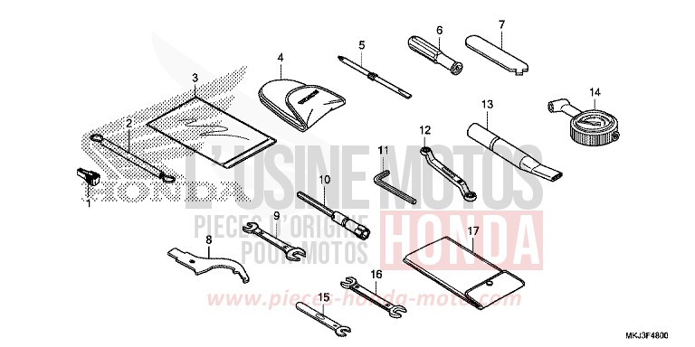 OUTILS de CB1000R GRAPHITE BLACK (NHB01) 2018