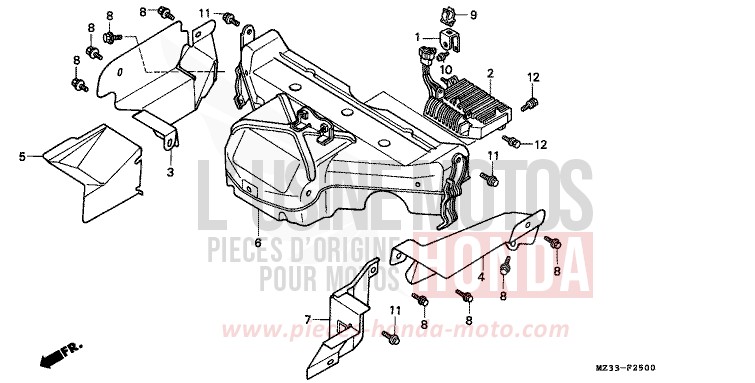 PROJECTION DE CHAMBRE de Goldwing PHANTOM GRAY METALLIC (NH215) 1993