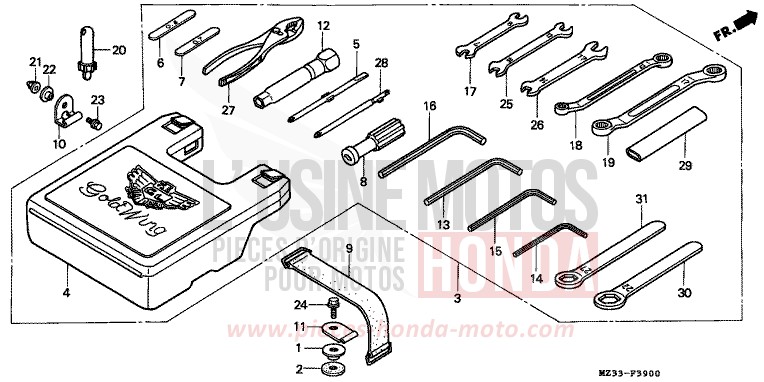 OUTILS de Goldwing PHANTOM GRAY METALLIC (NH215) 1993