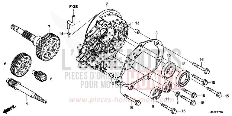 BOITE DE VITESSES de Forza M00NDUST SILVER METALLIC (NHB29) de 2015