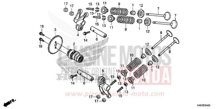 ARBRE A CAMES/SOUPAPE de Forza MAT CYNOS GRAY METALLIC (NH312) de 2015
