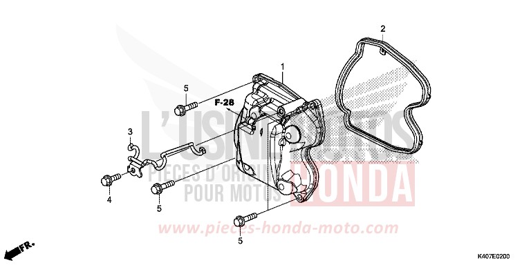COUVERCLE DE CULASSE de Forza MAT PEARL COOL WHITE (NHB44H) de 2015