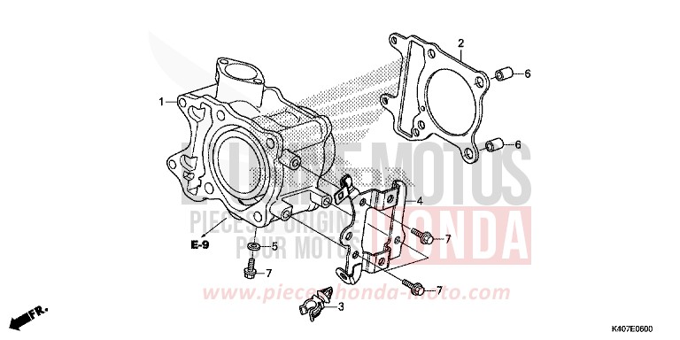 CYLINDRE de Forza MAT PEARL COOL WHITE (NHB44B) de 2015