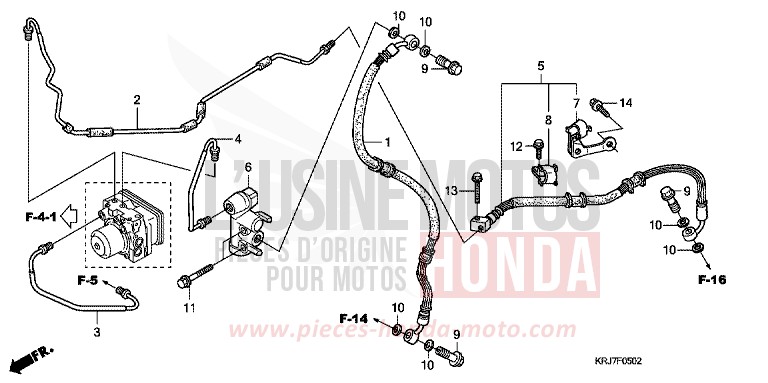 TUYAUTERIE FREIN ARRIERE (FES125A) (FES150A) de S-Wing PEARL MONTANA BLUE (PB351) 2009