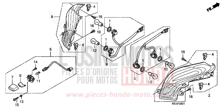 FEUX COMBINES ARRIERE (FES1257/A7) (FES1507/A7) de S-Wing PEARL AMETHYST PURPLE (RP179) 2007