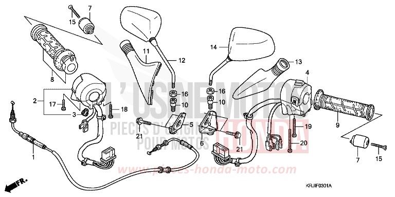 COMMUTATEUR/CABLE/MIROIR (FES1257/A7) (FES1507/A7) de S-Wing PEARL AMETHYST PURPLE (RP179) 2007