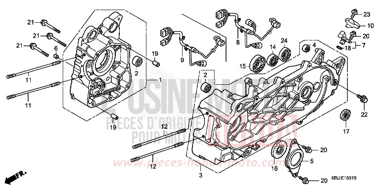 CARTER MOTEUR (FES1257/A7) (FES1507/A7) de S-Wing QUASAR SILVER METALLIC (NHA48) 2007