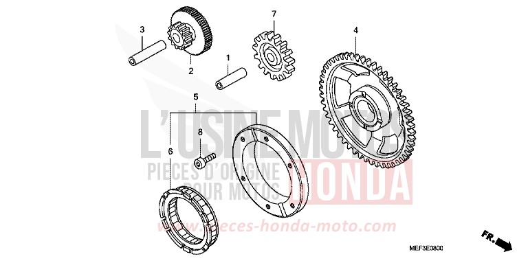 EMBRAYAGE DE DEMARRAGE de SW-T400 SWORD SILVER METALLIC (NHA95) 2009