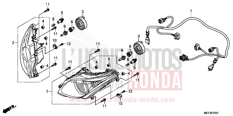 PROJECTEUR (FJS400D9/FJS400A) de SW-T400 SWORD SILVER METALLIC (NHA95) 2009