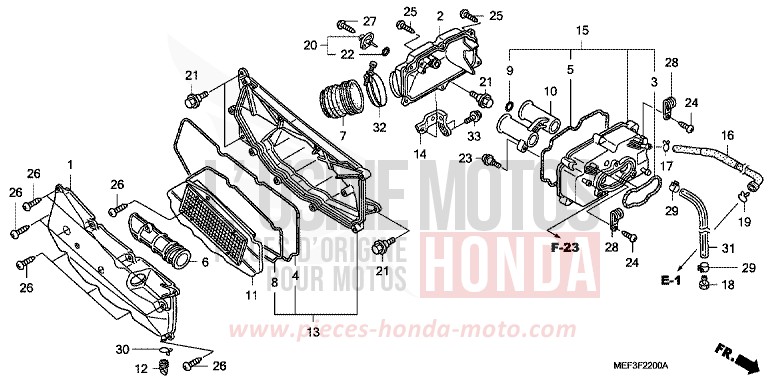 FILTRE A AIR de SW-T400 SWORD SILVER METALLIC (NHA95) 2009
