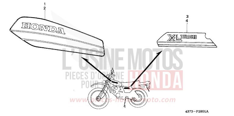 RAYURE/EMBLEME (XL125SA-B,E,F,SD) de XL125S CERAMIC WHITE (NH24) 1980