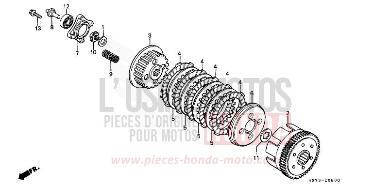 EMBRAYAGE de XL125S FIGHTING RED (R134) 1980