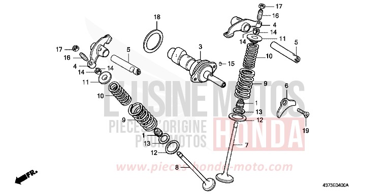 ARBRE A CAMES/SOUPAPE de XL125S HELIOS RED (R33) 1981