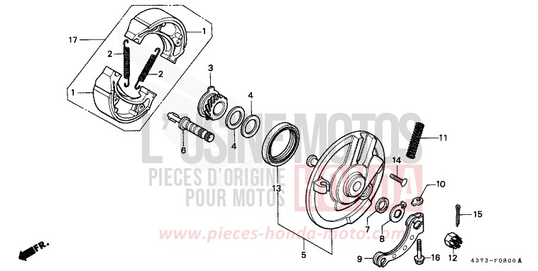 PANNEAU DE FREIN AVANT de XL125S MONZA RED (R110) 1981