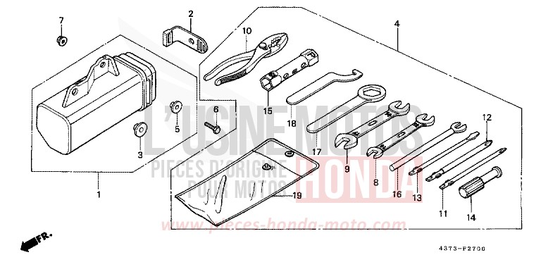 OUTILS de XL125S HELIOS RED (R33) 1987