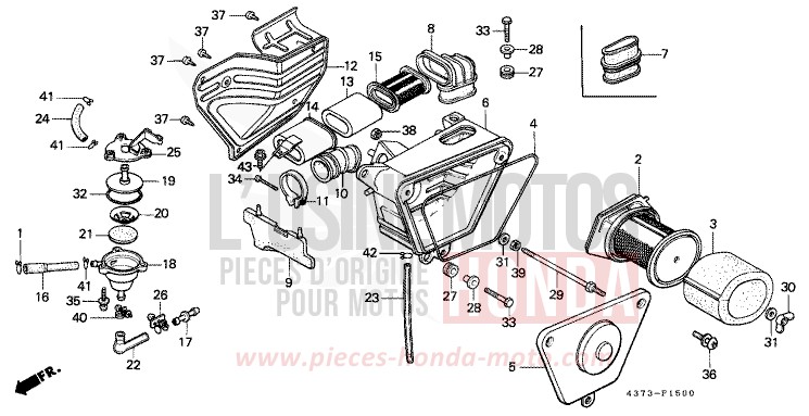 FILTRE A AIR de XL125S SHASTA WHITE (NH138) 1987