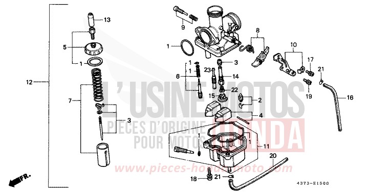 CARBURATEUR de XL125S IRIS BLUE (PB105) 1979