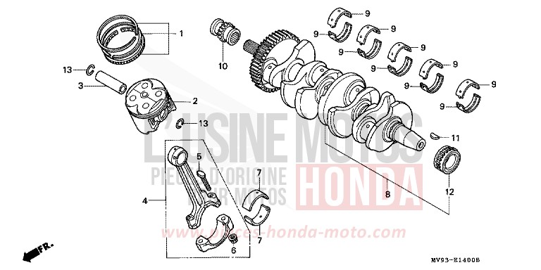 VILEBREQUIN/PISTON de CBR600F SPARKLING RED (R127D) 1995