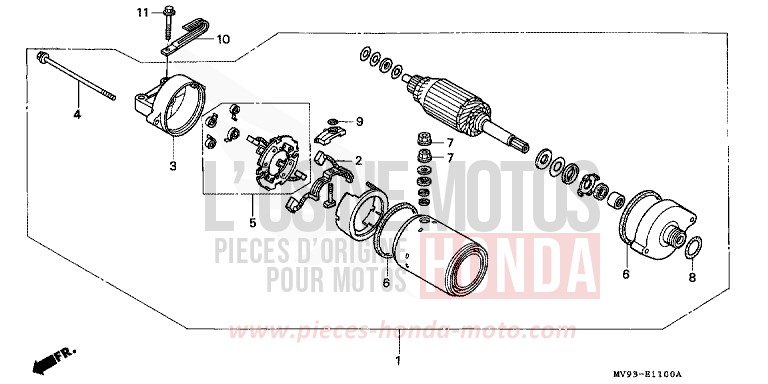 MOTEUR DE DEMARRAGE de CBR600F ROSS WHITE (NH196K) 1996