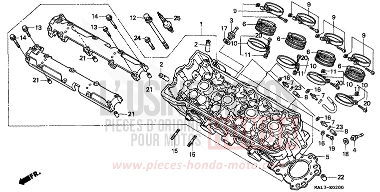 CULASSE de CBR600F TITANIUM METALLIC (YR183Q) 1997